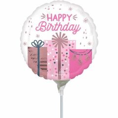 Mini Pastel Bithday Gift folija balon na palčki
