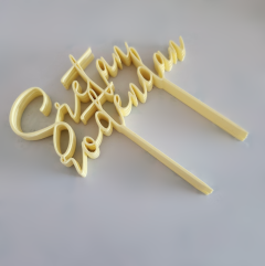 Toper Sretan Rođendan Pastel Žuto