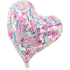 Ibrex "Sweet" Srce I Love You Hearts folija balon